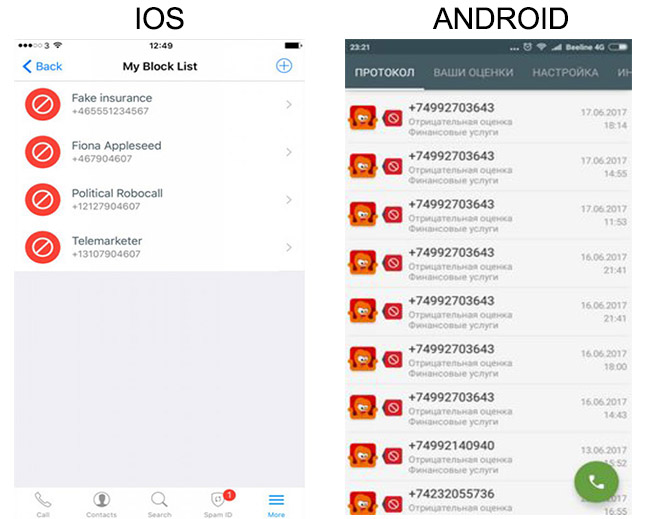 Приложения для блокировки звонков на ios и android
